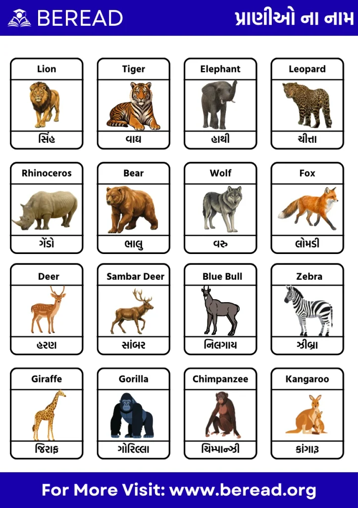 Animals Name In Gujarati