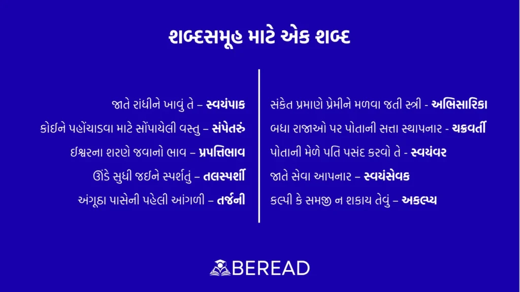 Shabd Samuh mate ek Shabd