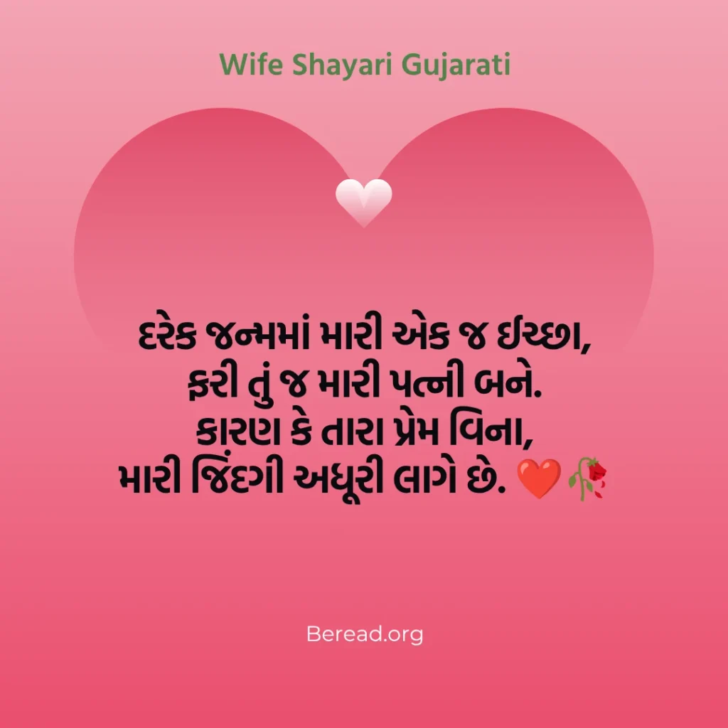 Wife Shayari Gujarati