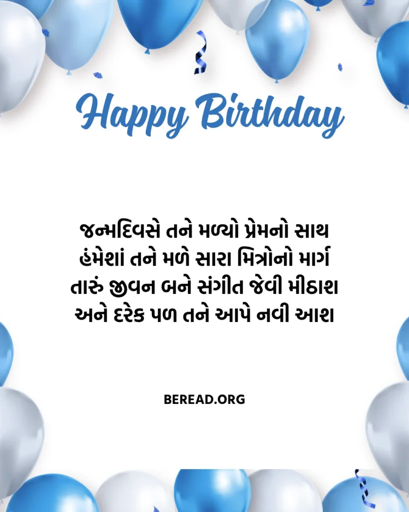Happy Birthday Wishes in Gujarati
