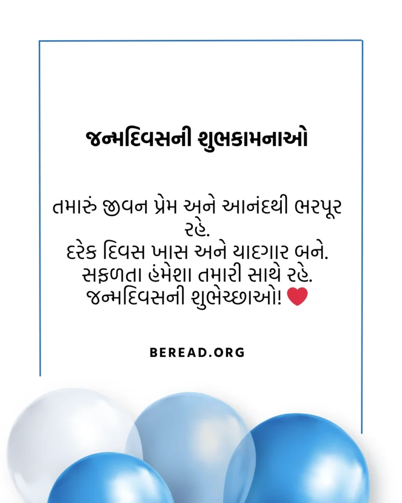 Happy Birthday Wishes in Gujarati